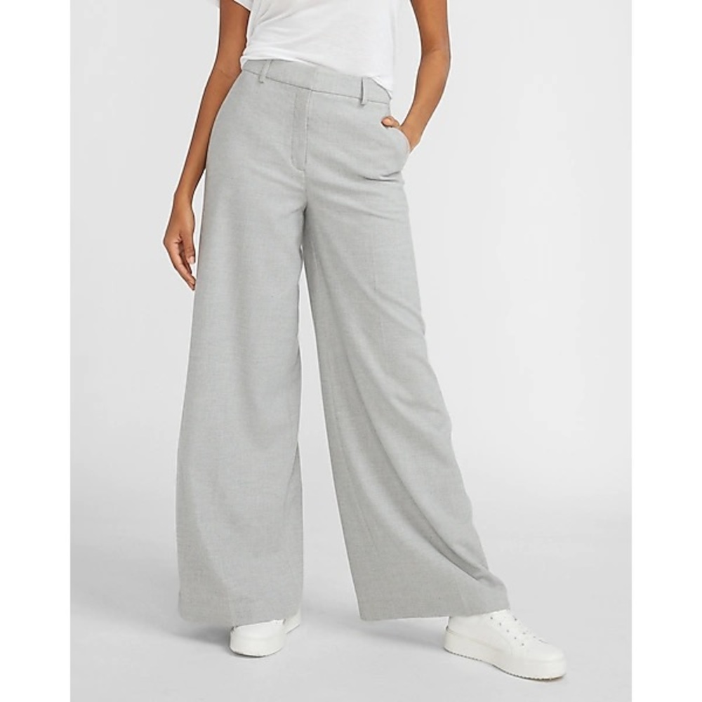 NWT Express Herringbone Wide Leg Flannel Pant